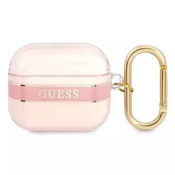 Guess GUA3HHTSP AirPods 3 Cover różowy/pink Strap Collection