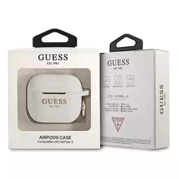 Guess GUA3SGGEH AirPods 3 Cover biały/white Silicone Glitter