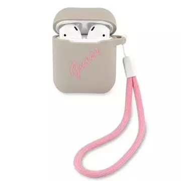 Guess GUACA2LSVSGP AirPods Abdeckung grau rosa / grau rosa Silikon Vintage