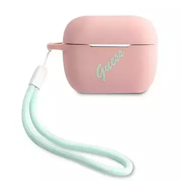 Guess GUACAPLSVSPG AirPods Pro Abdeckung rosa grün / rosa grün Silikon Vintage