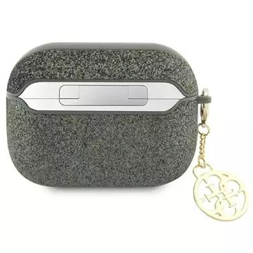 Guess GUAP2GLGSHA Kopfhörer Schutzhülle für Apple AirPods Pro 2 Cover Grün/Kaki Glitter Flake 4G Charm