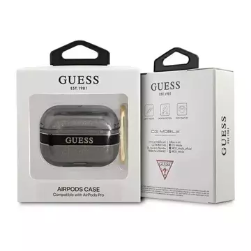 Guess GUAPHHTSK AirPods Pro Cover Czarny/Black Strap Collection