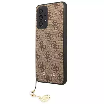 Guess GUHCA33GF4GBR A33 5G A336 brązowy/brown Hardcase 4G Charms Collection