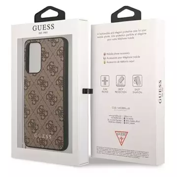 Guess GUHCA33GF4GBR A33 5G A336 brązowy/brown Hardcase 4G Charms Collection