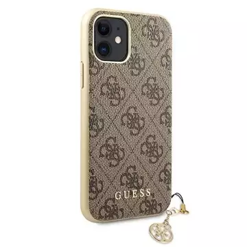 Guess GUHCN61GF4GBR iPhone 11 braun /brązowy Hartschalenetui 4G Charms Collection