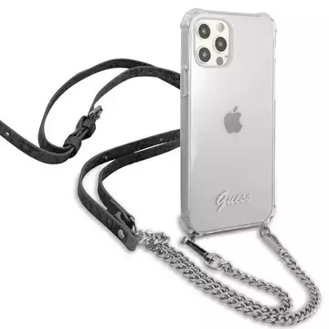 Guess GUHCP12LKC4GSSI iPhone 12 Pro Max 6,7" Transparente Hardcase 4G Silver Chain