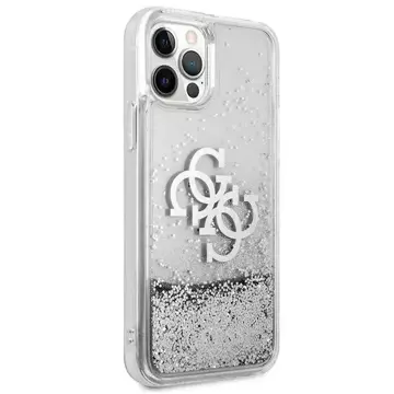 Guess GUHCP12LLG4GSI iPhone 12 Pro Max 6,7" srebrny/silver Hardcase 4G Big Liquid Glitter