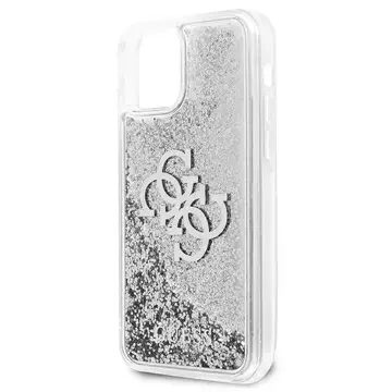 Guess GUHCP12LLG4GSI iPhone 12 Pro Max 6,7" srebrny/silver Hardcase 4G Big Liquid Glitter