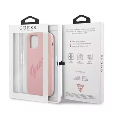 Guess GUHCP12LLSVSPI iPhone 12 Pro Max 6,7" różowy/pink Hardcase Script Vintage