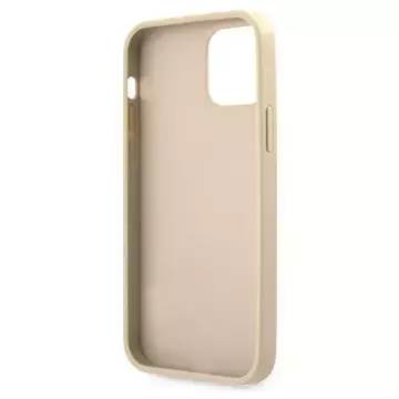 Guess GUHCP12LRSAVSLG iPhone 12 Pro Max 6,7" złoty/gold Hardcase Saffiano Vintage Script