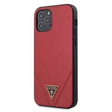 Guess GUHCP12LVSATMLRE iPhone 12 Pro Max 6,7" Czerwony/Red Hardcase Saffiano