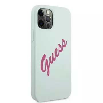 Guess GUHCP12MLSVSBF iPhone 12/12 Pro 6,1" niebieski fuksja/blue fuschia hardcase Silicone Vintage