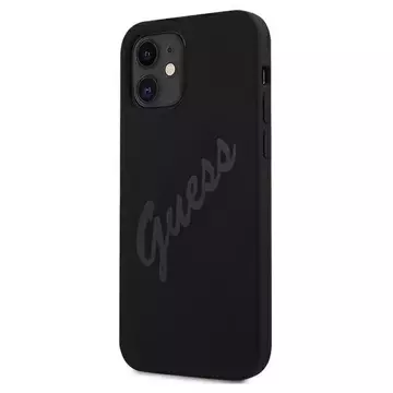 Guess GUHCP12SLSVSBK iPhone 12 mini 5,4" czarny/schwarz Hardcase Script Vintage