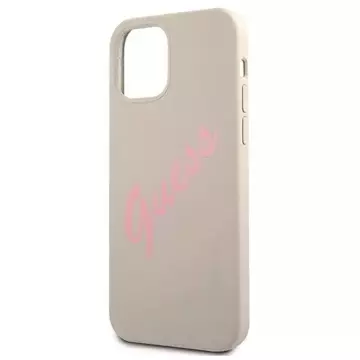 Guess GUHCP12SLSVSGP iPhone 12 mini 5,4 "Grau Pink / Grau Pink Hardcase Silikon Vintage