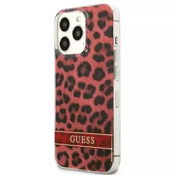 Guess GUHCP13LHSLEOR iPhone 13 Pro / 13 6,1" Czerwony/Red Hardcase Leopard