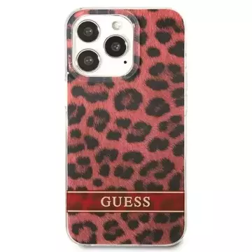 Guess GUHCP13LHSLEOR iPhone 13 Pro / 13 6,1" Czerwony/Red Hardcase Leopard