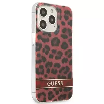 Guess GUHCP13LHSLEOR iPhone 13 Pro / 13 6,1" Czerwony/Red Hardcase Leopard