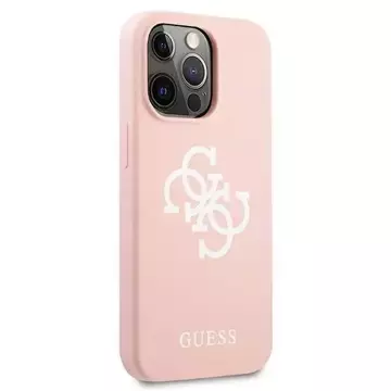 Guess GUHCP13LLS4GWPI iPhone 13 Pro / 13 6,1" różowy/pink Hartschale Silikon 4G Logo