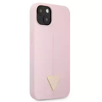 Guess GUHCP13MSLTGU iPhone 13 6,1" fioletowy/lila Hardcase Silikon Dreieck