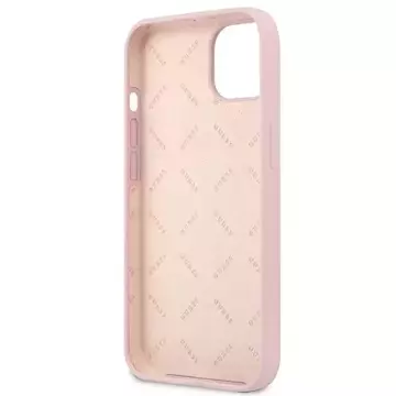 Guess GUHCP13MSLTGU iPhone 13 6,1" fioletowy/lila Hardcase Silikon Dreieck