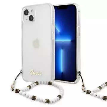 Guess GUHCP13SKPSWH iPhone 13 mini 5,4" Transparente Hardcase White Pearl