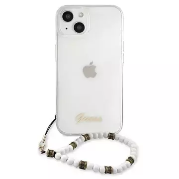 Guess GUHCP13SKPSWH iPhone 13 mini 5,4" Transparente Hardcase White Pearl