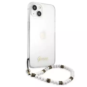 Guess GUHCP13SKPSWH iPhone 13 mini 5,4" Transparente Hardcase White Pearl