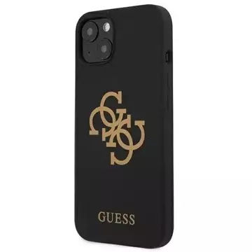 Guess GUHCP13SLS4GGBK iPhone 13 mini 5,4" czarny/schwarz Hartschale Silikon 4G Logo