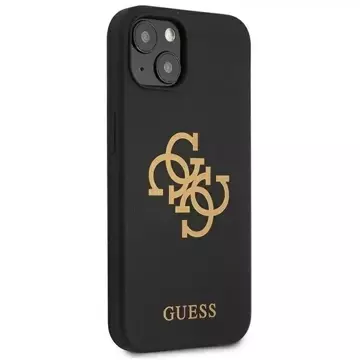 Guess GUHCP13SLS4GGBK iPhone 13 mini 5,4" czarny/schwarz Hartschale Silikon 4G Logo