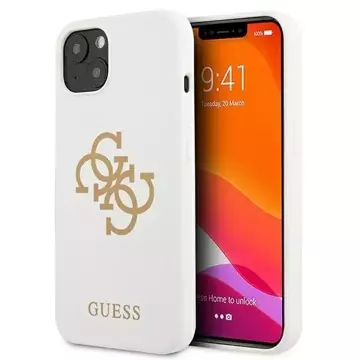 Guess GUHCP13SLS4GGWH iPhone 13 mini 5,4" biały/white Hard Case Silikon 4G Logo