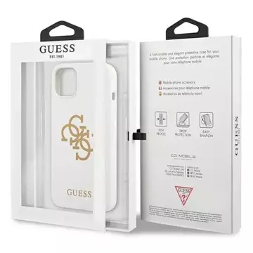 Guess GUHCP13SLS4GGWH iPhone 13 mini 5,4" biały/white Hard Case Silikon 4G Logo