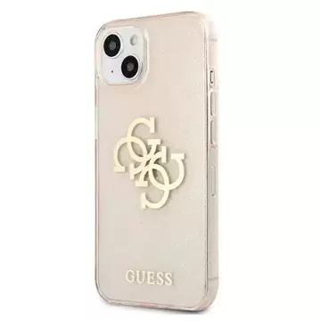 Guess GUHCP13SPCUGL4GGO iPhone 13 mini 5,4" złoty/gold Hard Case Glitter 4G Big Logo