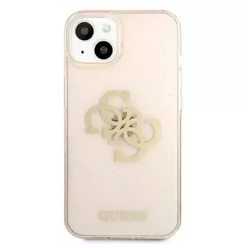 Guess GUHCP13SPCUGL4GGO iPhone 13 mini 5,4" złoty/gold Hard Case Glitter 4G Big Logo