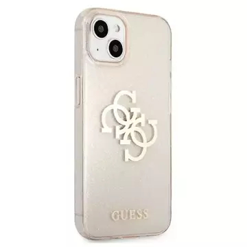 Guess GUHCP13SPCUGL4GGO iPhone 13 mini 5,4" złoty/gold Hard Case Glitter 4G Big Logo