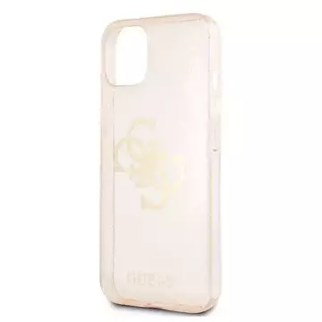 Guess GUHCP13SPCUGL4GGO iPhone 13 mini 5,4" złoty/gold Hard Case Glitter 4G Big Logo