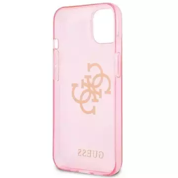 Guess GUHCP13SPCUGL4GPI iPhone 13 mini 5,4" różowy/pink Hard Case Glitter 4G Big Logo