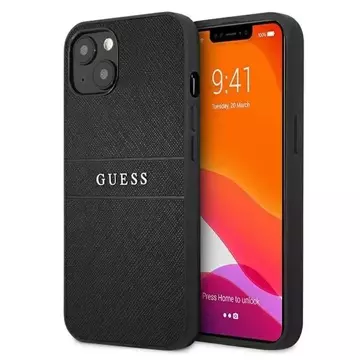 Guess GUHCP13SPSASBBK iPhone 13 mini 5,4" Czarny/schwarzes Saffiano Armband