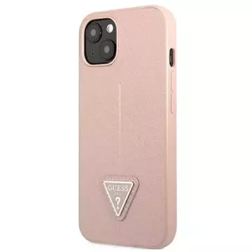 Guess GUHCP13SPSATLP iPhone 13 mini 5,4 "rosa / rosa Hardcase SaffianoTriangle Logo