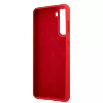 Guess GUHCS21MLSLMGRE S21 G996 Hardcase Czerwony/Red Silikonschrift Metalllogo