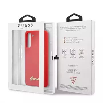 Guess GUHCS21MLSLMGRE S21 G996 Hardcase Czerwony/Red Silikonschrift Metalllogo