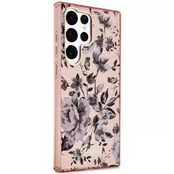 Guess GUHCS23LHCFWSP Hülle für Samsung Galaxy S23 Ultra S918 pink/pink Hardcase Flower Collection