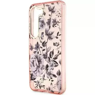 Guess GUHCS23SHCFWSP Hülle für Samsung Galaxy S23 S911 pink/pink Hardcase Flower Collection