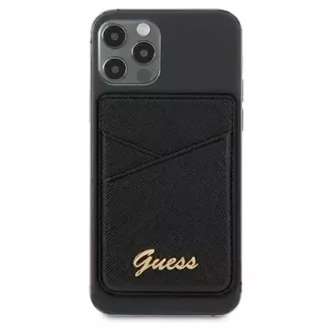 Guess Wallet Card Slot GUWMSSASLBK MagSafe Saffiano Czarny/Schwarz