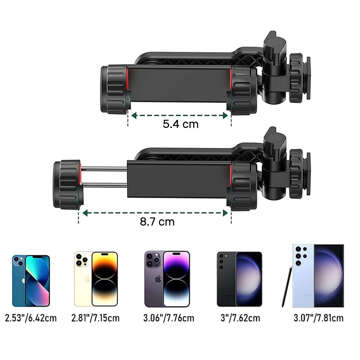 Handy-Adapterhalter für Kamerastativ, Kamera, 1/4-Gewinde, universal, drehbar, Selfie, Schwarz