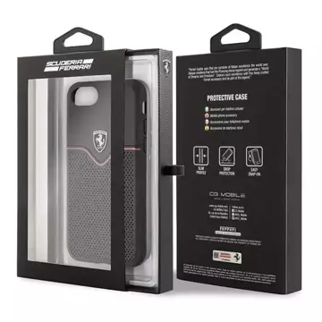 Handyhülle Ferrari iPhone 7/8 SE2020/SE2022 Hardcase schwarz/schwarz Off Track Victory