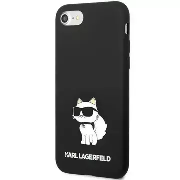 Handyschutzhülle Karl Lagerfeld KLHCI8SNCHBCK für Apple iPhone 7/8/ SE 2020/2022 Hardcase schwarz/schwarz Silikon Choupette