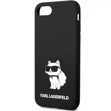 Handyschutzhülle Karl Lagerfeld KLHCI8SNCHBCK für Apple iPhone 7/8/ SE 2020/2022 Hardcase schwarz/schwarz Silikon Choupette