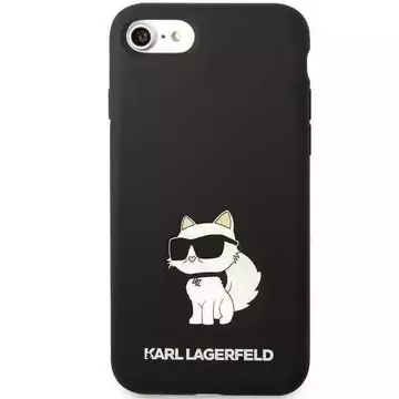 Handyschutzhülle Karl Lagerfeld KLHCI8SNCHBCK für Apple iPhone 7/8/ SE 2020/2022 Hardcase schwarz/schwarz Silikon Choupette