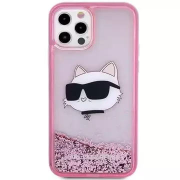 Handyschutzhülle Karl Lagerfeld KLHCP12MLNCHCP für Apple iPhone 12 /12 Pro 6.1" pink/pink Hardcase Glitter Choupette Head