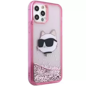 Handyschutzhülle Karl Lagerfeld KLHCP12MLNCHCP für Apple iPhone 12 /12 Pro 6.1" pink/pink Hardcase Glitter Choupette Head